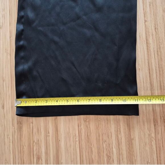 Quince Black 100% Silk High-rise Relaxed Wide Leg Pants, size XL - Picture 9 of 10